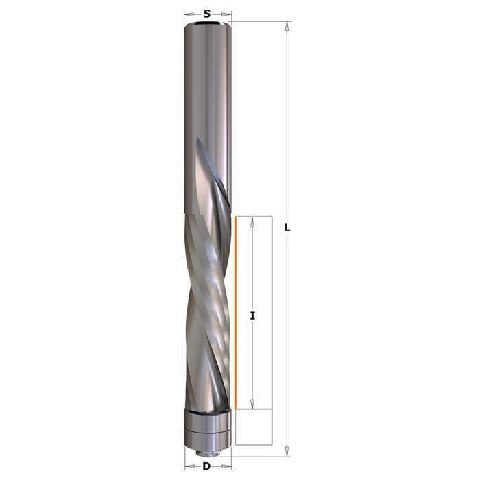 CMT Double-Bearing Spiral Flush Trim Router Bits with Bearing, Carbide Tipped