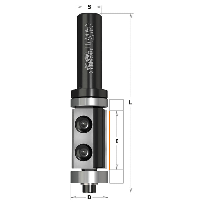 CMT Pattern / Flush Trim Router Bits with Carbide Insert Knives