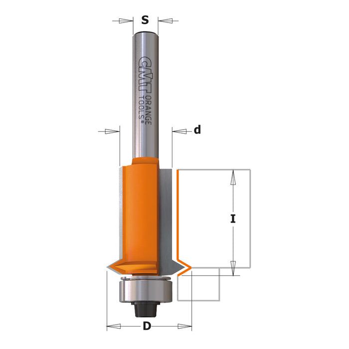 CMT Panel Pilot Carbide Tipped Router Bits with Guide