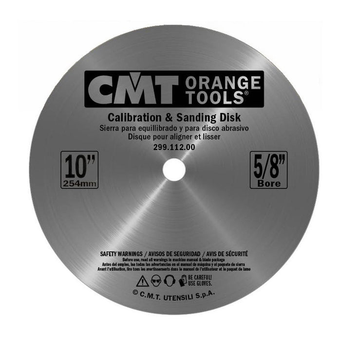 CMT - 10" Calibration & Sanding Disk, 5/8" Arbor (299.112.00)