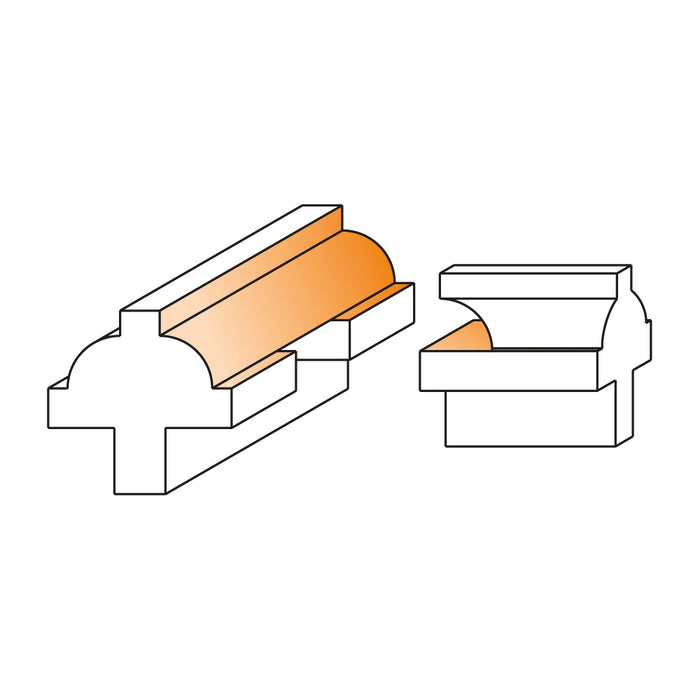 CMT Ovolo Sash Carbide Tipped Router Bit Set