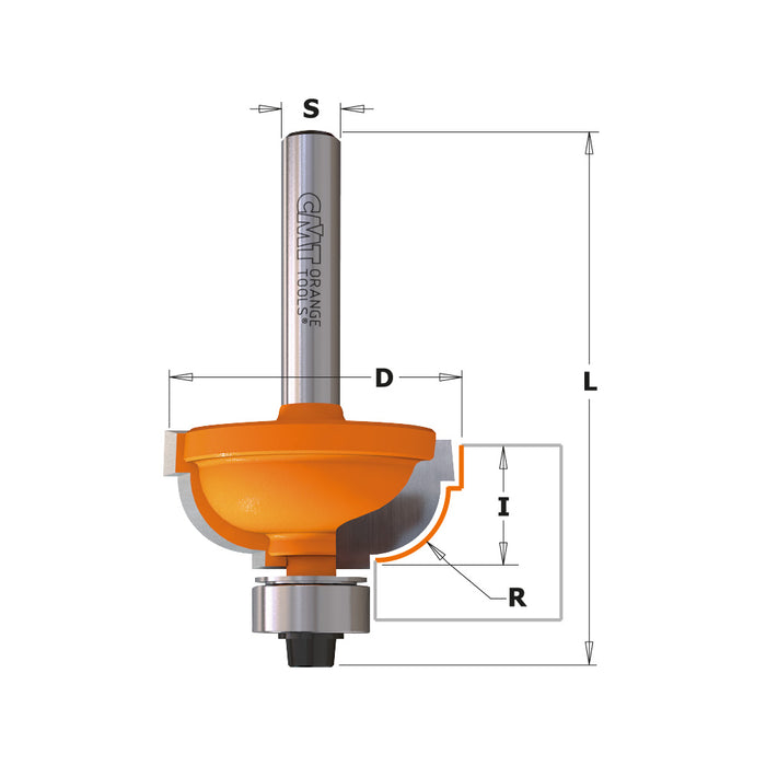 CMT Cavetto Edge Molding Carbide Tipped Router Bits with Bearing