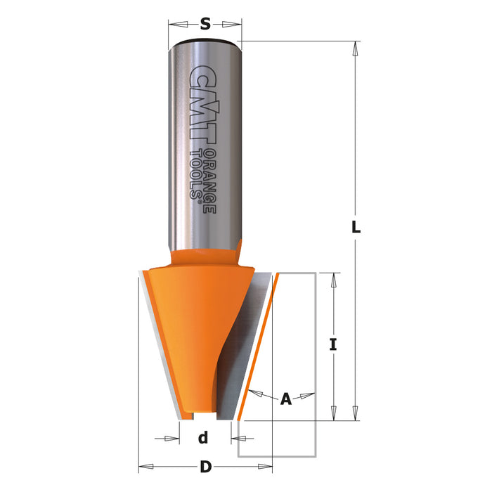 CMT Solid Surface Bevel Carbide Tipped Router Bit