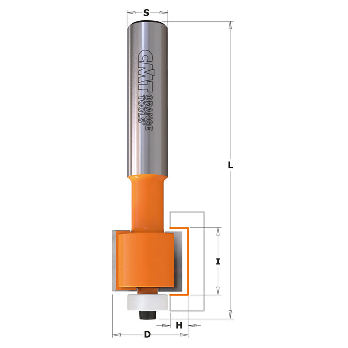 CMT Solid Surface Inlay Carbide Tipped Router Bits with Bearing