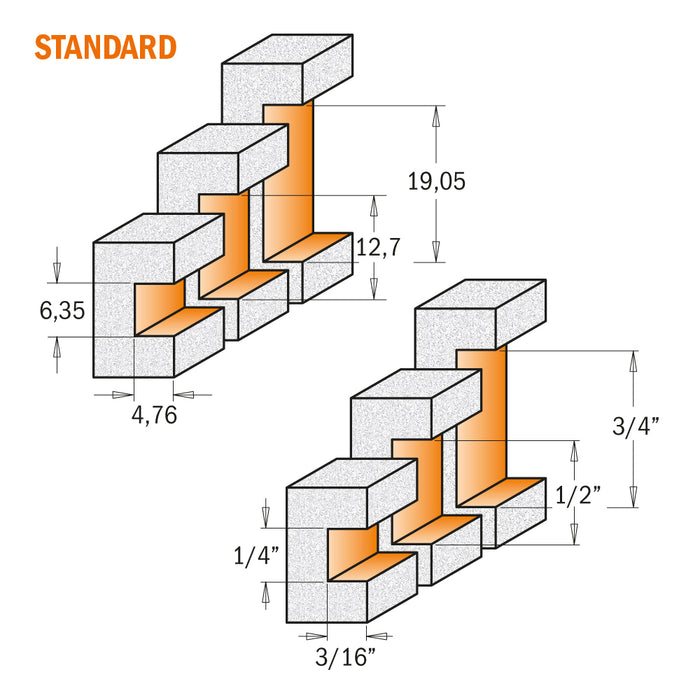 CMT Solid Surface Inlay Carbide Tipped Router Bits with Bearing