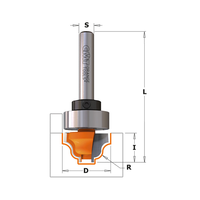 CMT Classical Bead Carbide Tipped Router Bits with Bearing