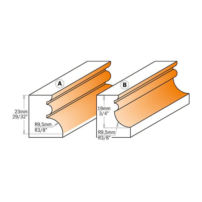 CMT Molding System Carbide Tipped Router Bits