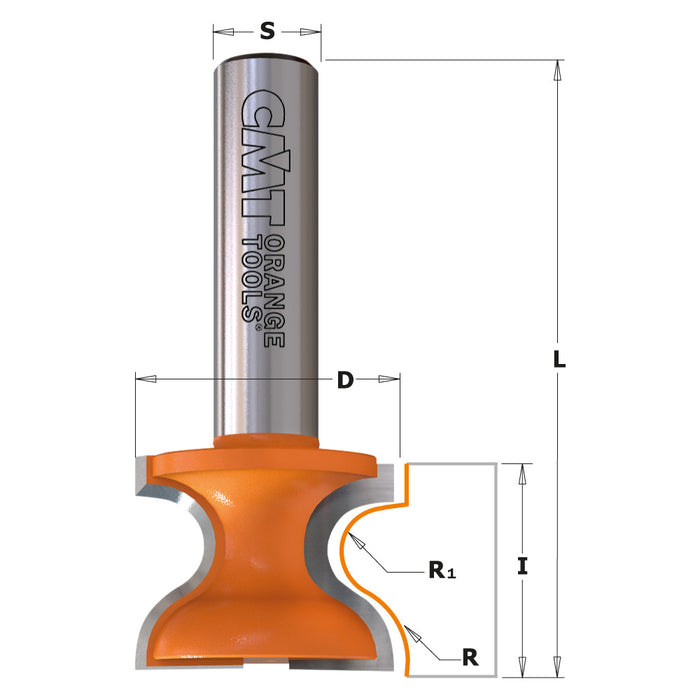 CMT Window Sill & Finger Pull Carbide Tipped Router Bits