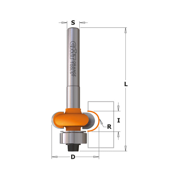 CMT Edge-Fluting Carbide Tipped Router Bits with Bearing