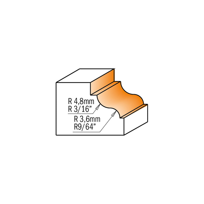 CMT Ogee with Fillet Carbide Tipped Router Bit for Detailed Profiles