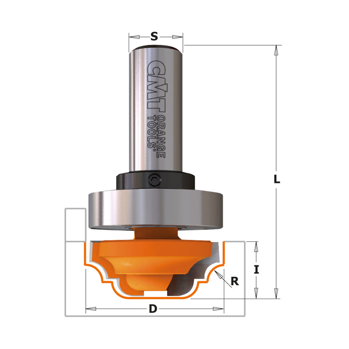 CMT Plunge Ogee Carbide Tipped Router Bits with Bearing