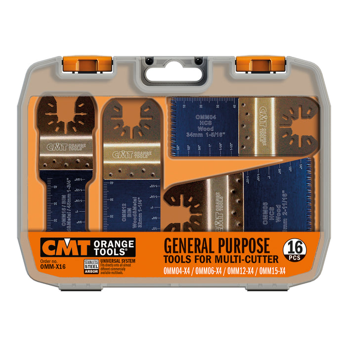 CMT 16 piece Multipurpose Set for Oscillating Multi-Tools for Cutting Wood and Metal