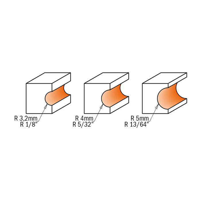 CMT Edge-Fluting Carbide Tipped Router Bits with Bearing