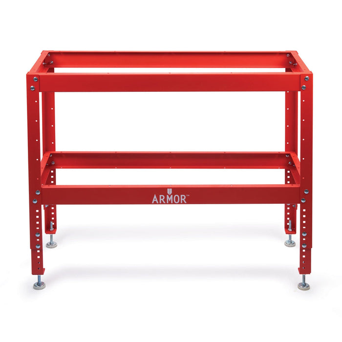 Armor Workbench Base Heavy-Duty 1/8" Steel Powder Coated Table Stand (17" x 44.5" x  32")