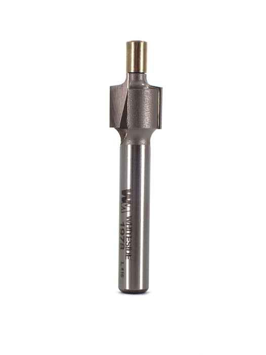 Whiteside Small Pilot Roundover Router Bit - 1/4" SH, 1/16" R, 7/16" CL