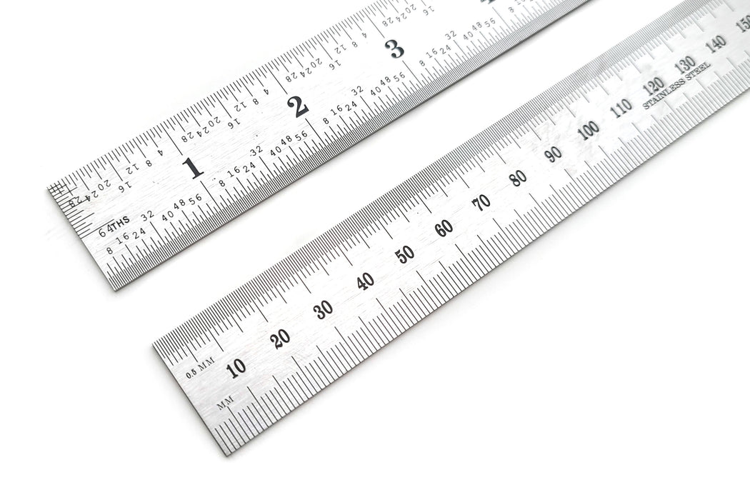 6 Inch Stainless Steel Precision Ruler with Inch 1/32 mm/Metric