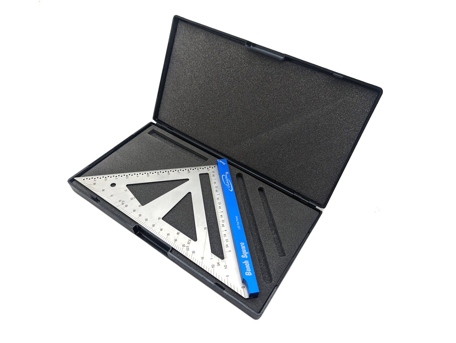iGaging Bench Squares, Stainless Steel Blades with Wide Anodized Aluminum Base
