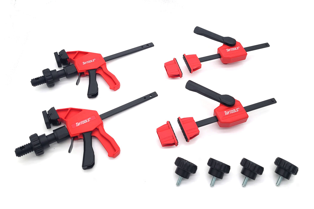 12 Piece MFT Table 20mm Dog Hole Workbench Vertical and 4” Reach Horizontal Holddown Clamp Kit