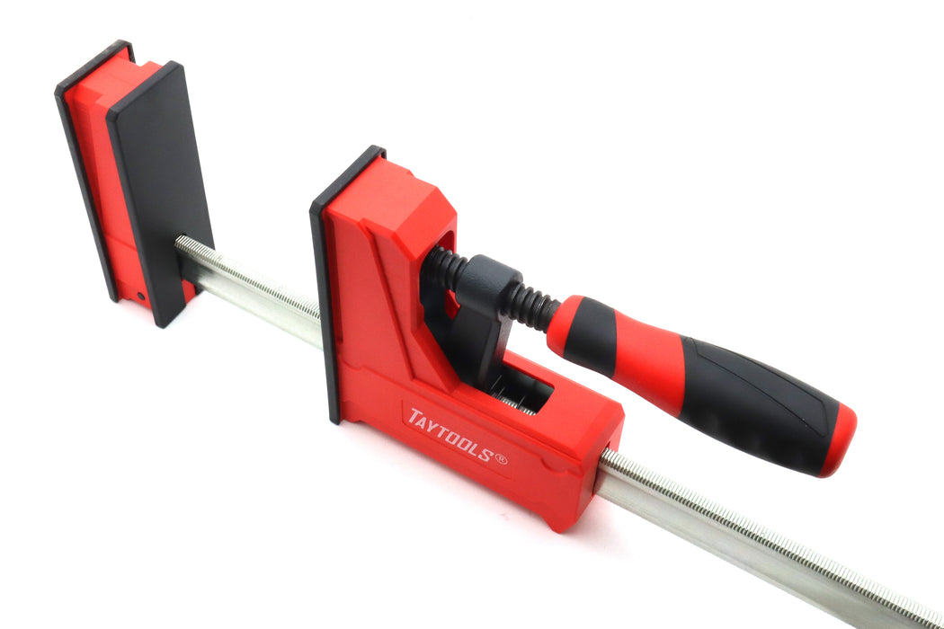 Heavy-Duty Parallel Clamps, 1322 lbs. Clamping Force, Non-Marring Pads, Soft Grip Handles