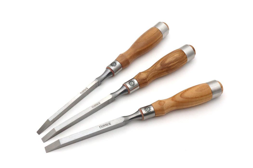 Narex 3 Piece Richter Mortise Chisel Set (1/4", 3/8", 1/2")