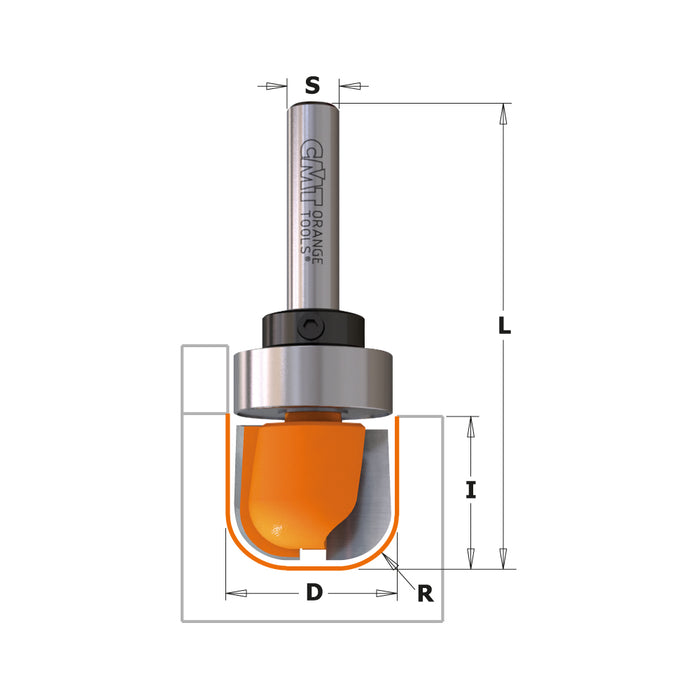 CMT Bowl & Tray Carbide Tipped Router Bits with Bearing,