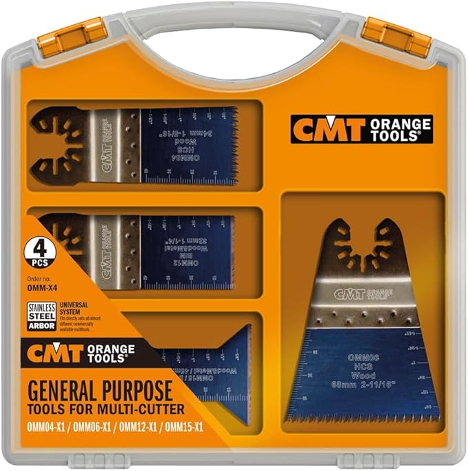 CMT 4 Piece Multipurpose Set for Oscillating Multi-Tools for Cutting Wood and Metal