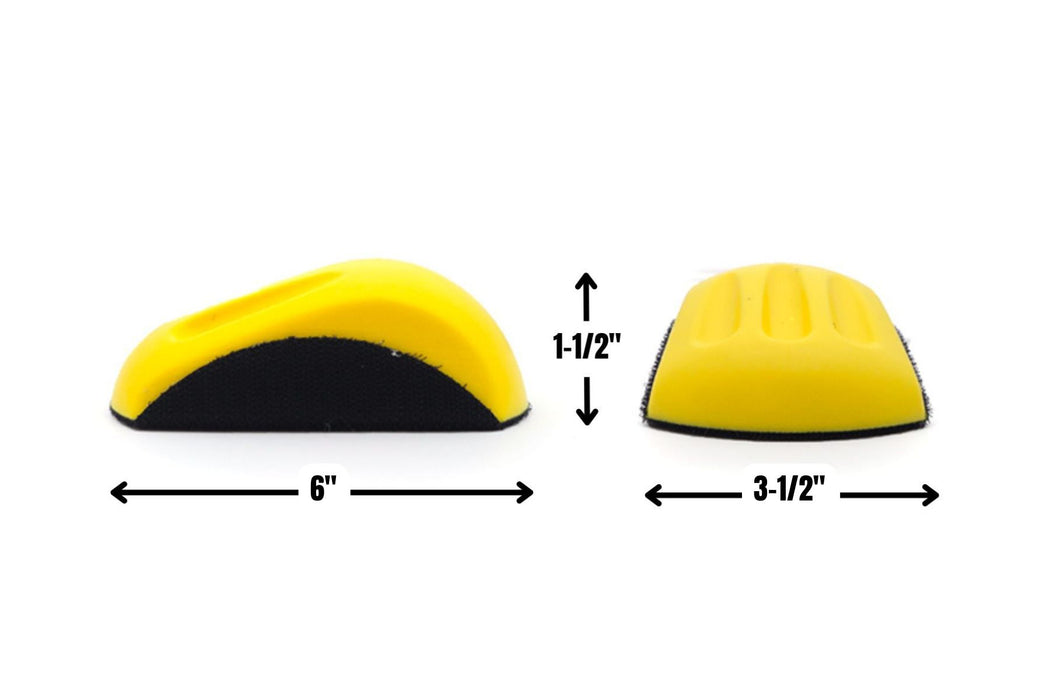 5 Piece Set Contoured Profile Hand Sanding Blocks for 6” Discs with Convex & Concave Shapes