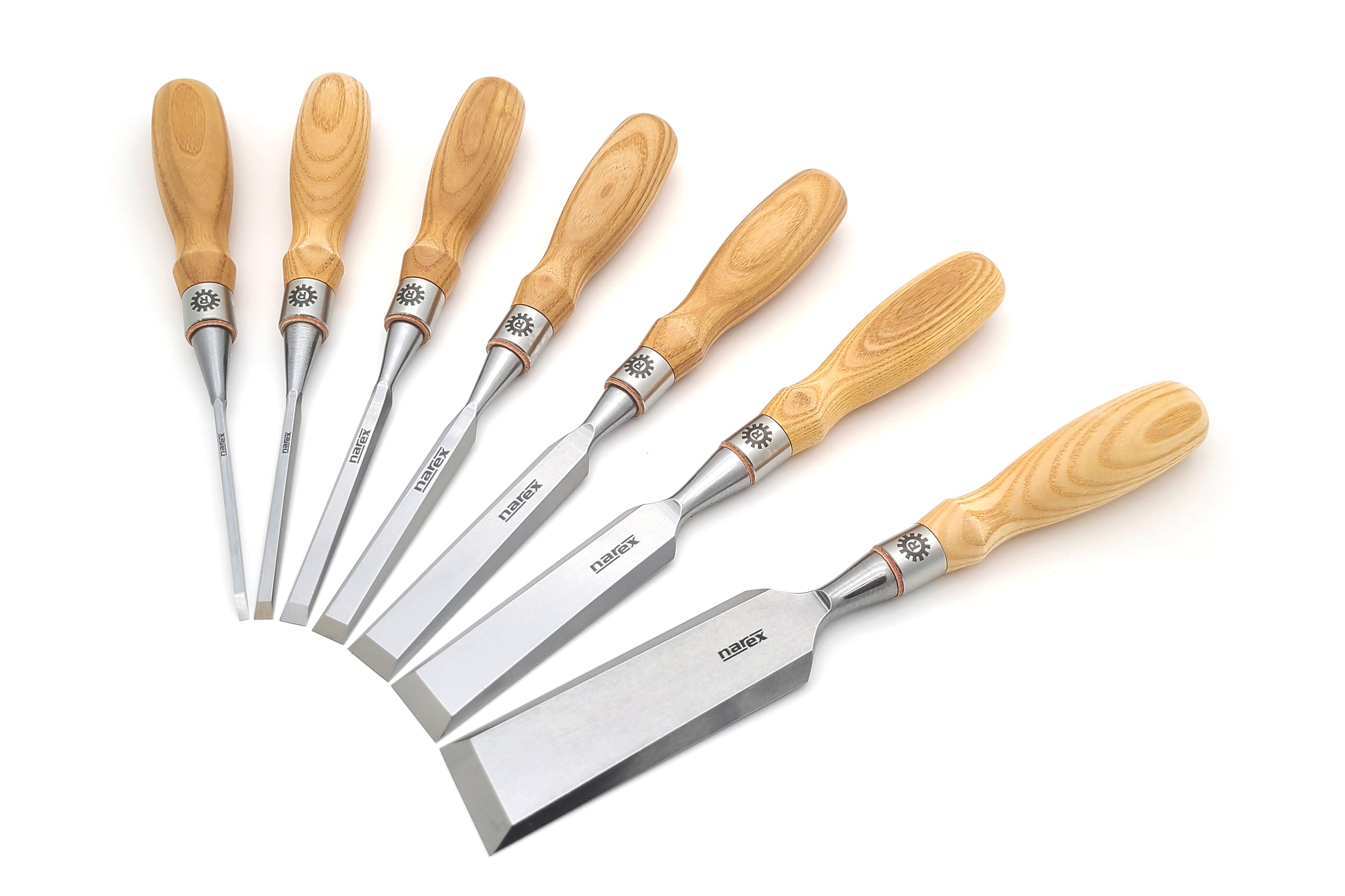 Narex 7 Piece Richter Extra Bevel Edge Chisel Set (1/8