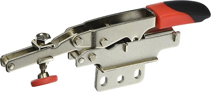 Armor Auto Adjust Horizontal Toggle Clamp - Low Profile with Vertical Base Plate (700lbs.)