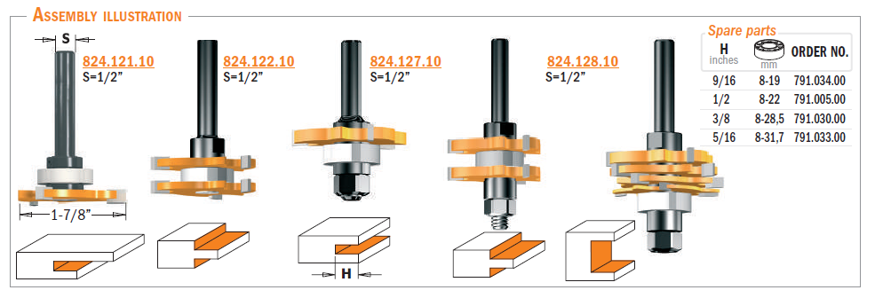 CMT Master Slot Cutter Set