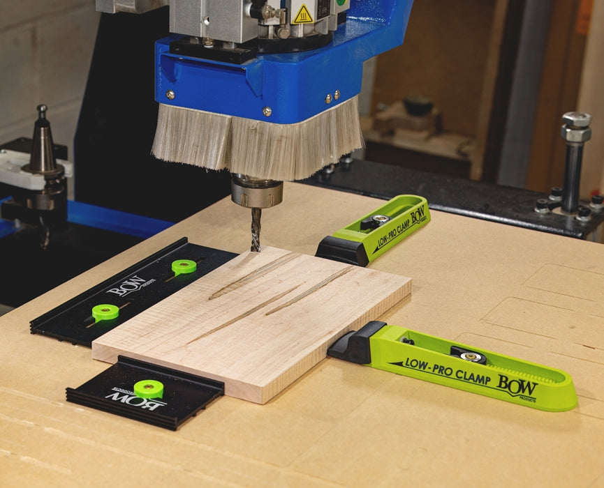 Bow Products Low Profile Clamping Kit for CNCs, T Track, Workbenches, and More.