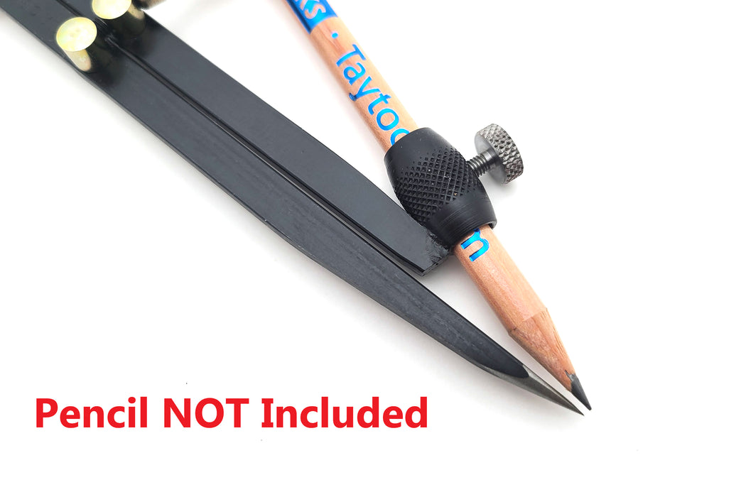 Ledin French Black Gun Pencil Compasses with Quick-Adjust Nuts and Brass Fittings