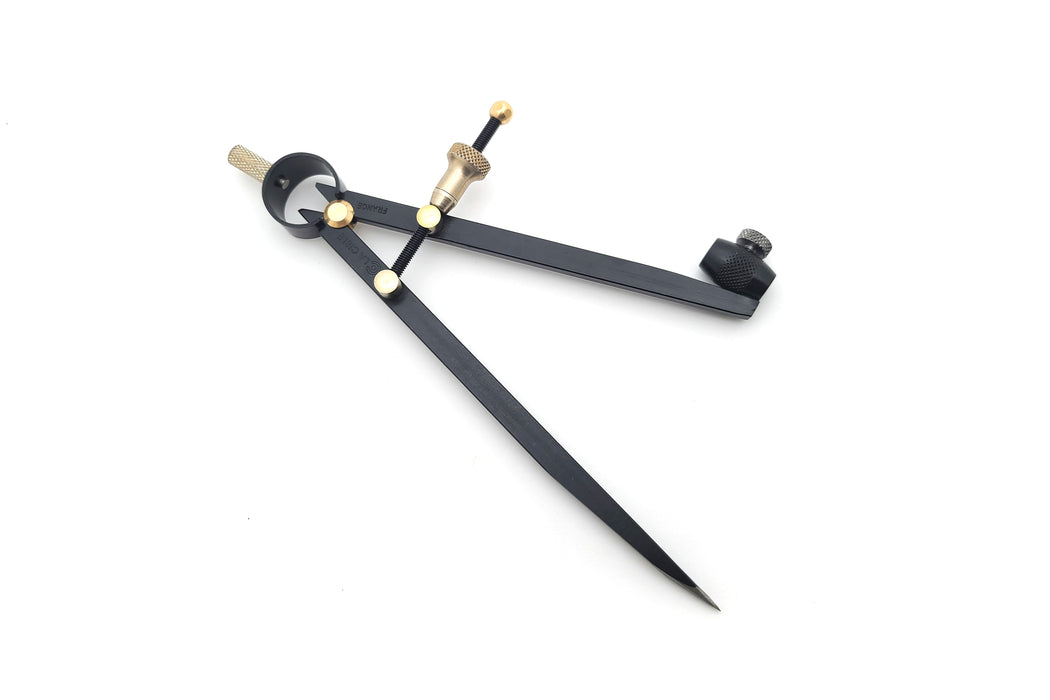 Ledin French Black Gun Pencil Compasses with Quick-Adjust Nuts and Brass Fittings