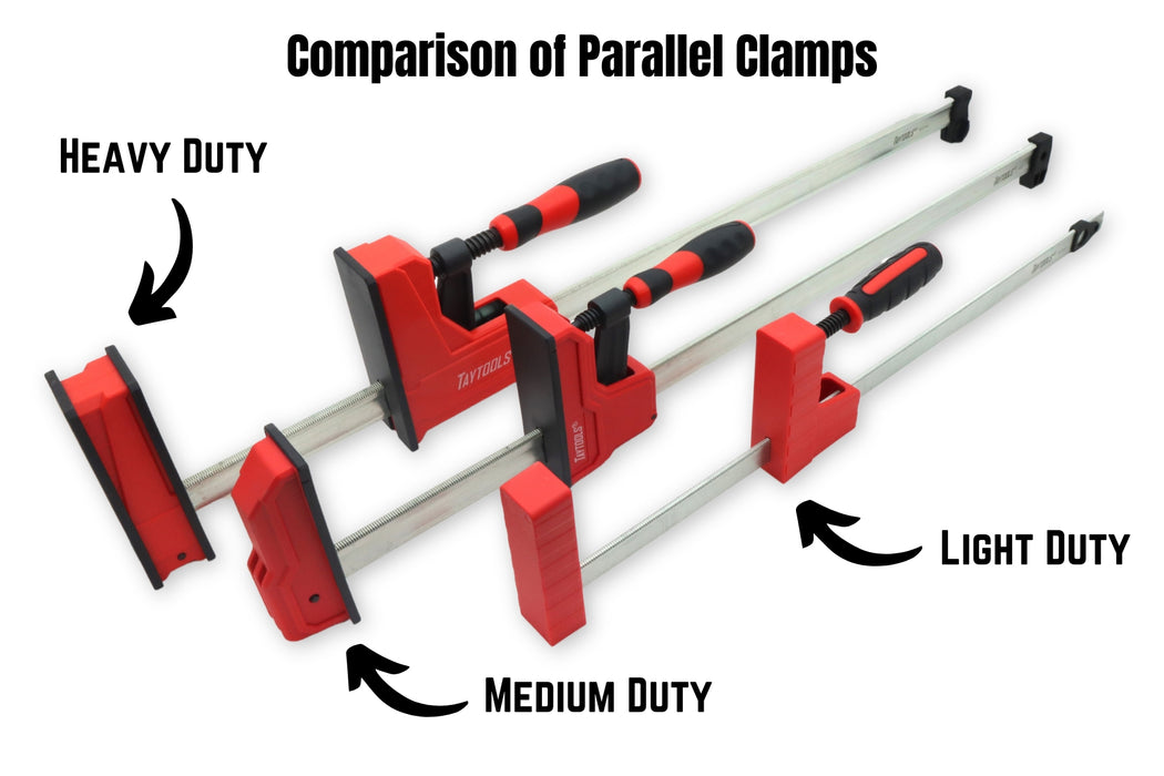 MD Parallel Clamps - 850 lbs. Clamping Force, Non-Marring Pads, Soft Grip Handles