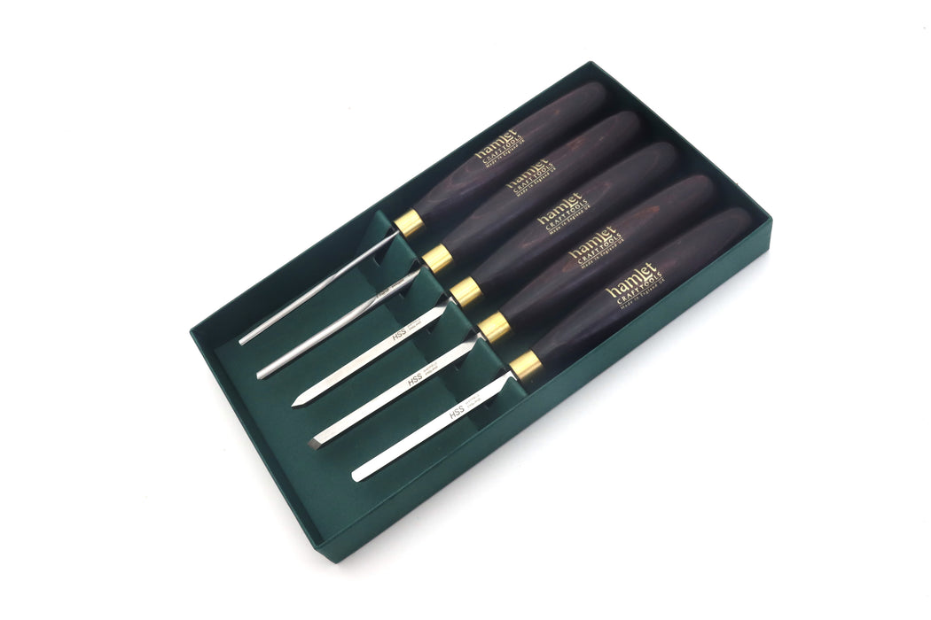 Hamlet by Henry Taylor M2 HSS 5-Piece Miniature Turning Tool Set