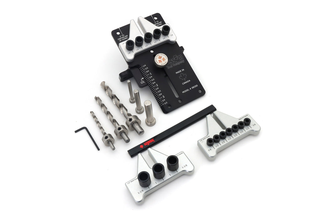 JessEm Dowelling Jig Master Kit (Includes 1/4", 3/8" and 1/2" dowelling kits) (DCE)