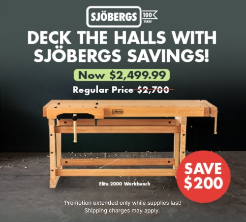 Sjöbergs Elite 2000 Professional Workbench 76" x  29" with 3-3/8" Thick Top (DCE)