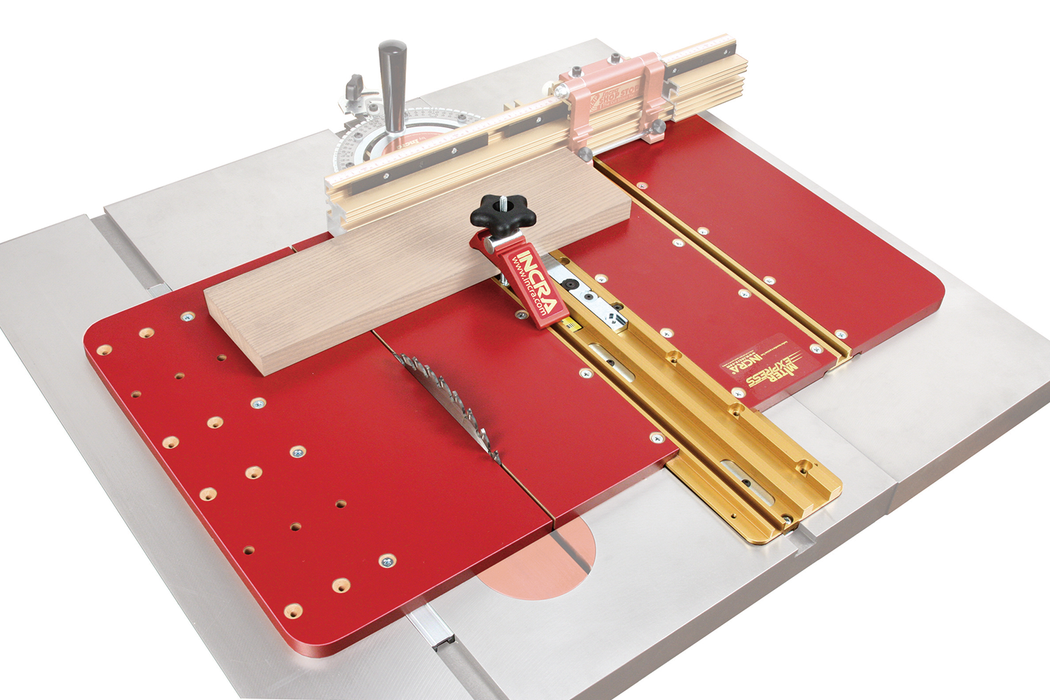 INCRA Miter Express Sled Table Saw Crosscut Sled with Telescoping Fence (18" to 31"), Flip Stop and Hold Down