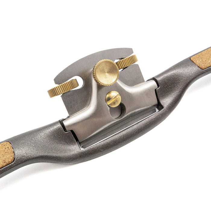 Melbourne Tool Company Flat Sole Spokeshave, HSS Blade, Stainless Steel Body