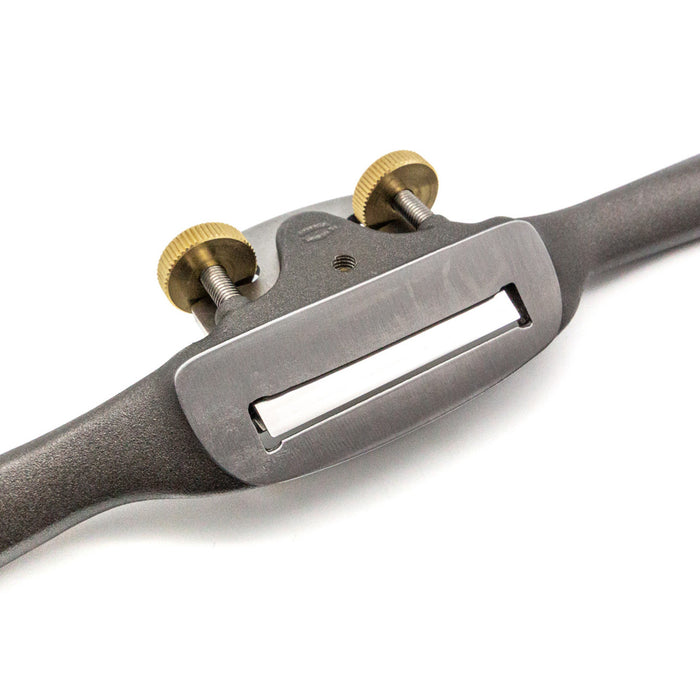 Melbourne Tool Company Flat Sole Spokeshave, HSS Blade, Stainless Steel Body