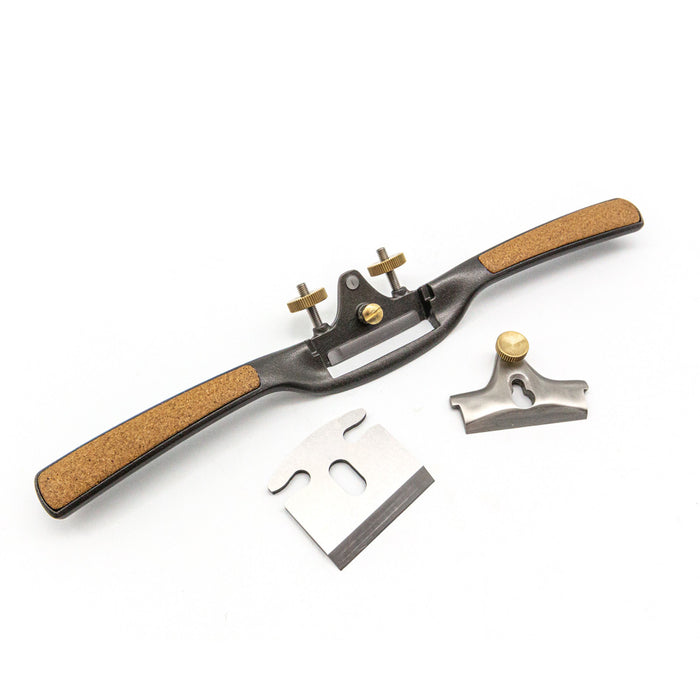 Melbourne Tool Company Flat Sole Spokeshave, HSS Blade, Stainless Steel Body