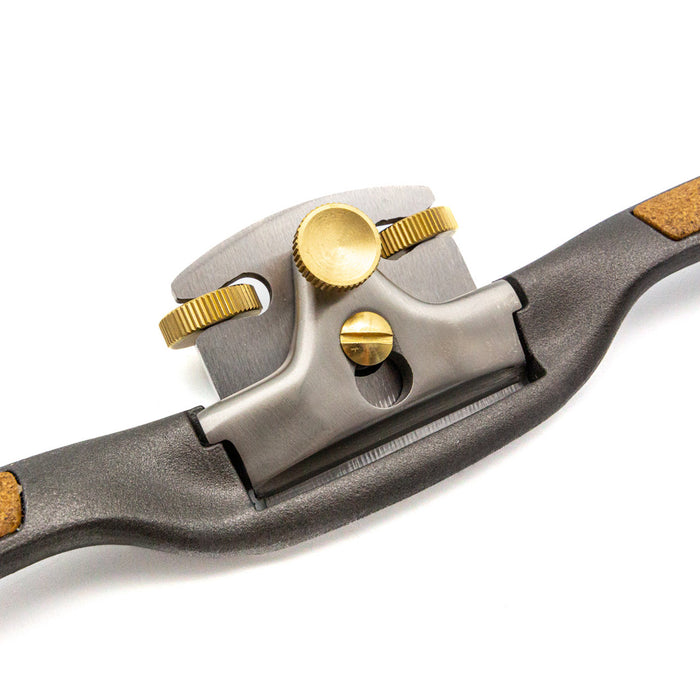 Melbourne Tool Company Round Sole Spokeshave, HSS Blade, Stainless Steel Body