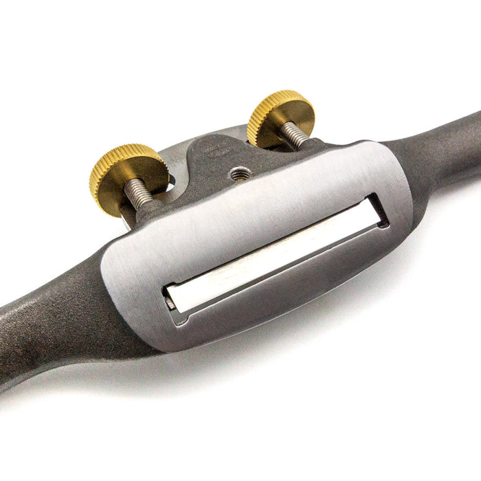 Melbourne Tool Company Round Sole Spokeshave, HSS Blade, Stainless Steel Body