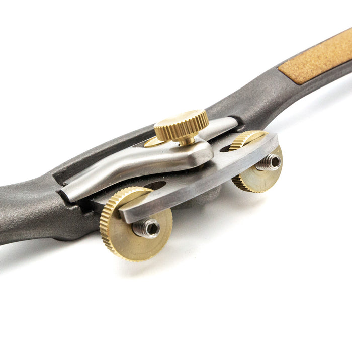 Melbourne Tool Company Round Sole Spokeshave, HSS Blade, Stainless Steel Body