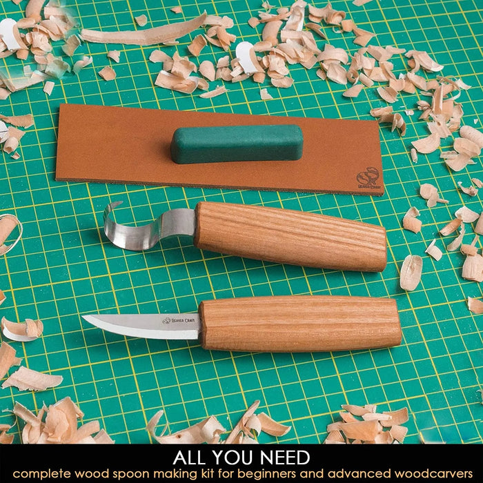 BeaverCraft (S01) Right-Handed Spoon Carving Set