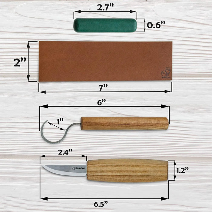 BeaverCraft (S01) Right-Handed Spoon Carving Set