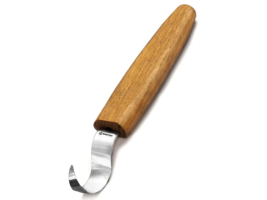 BeaverCraft (SK1-OAK) Right-Handed Spoon Carving Knife (25mm) with Oak Handle