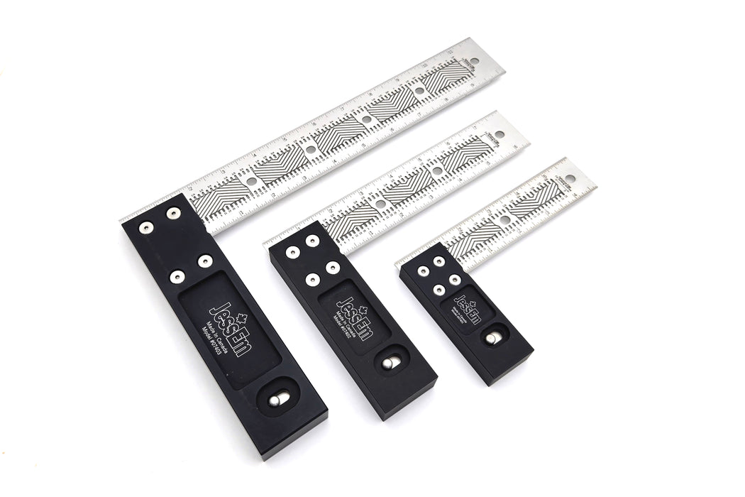 JessEm Imperial Stainless Steel Precision Squares with Flex Grip (DCE)