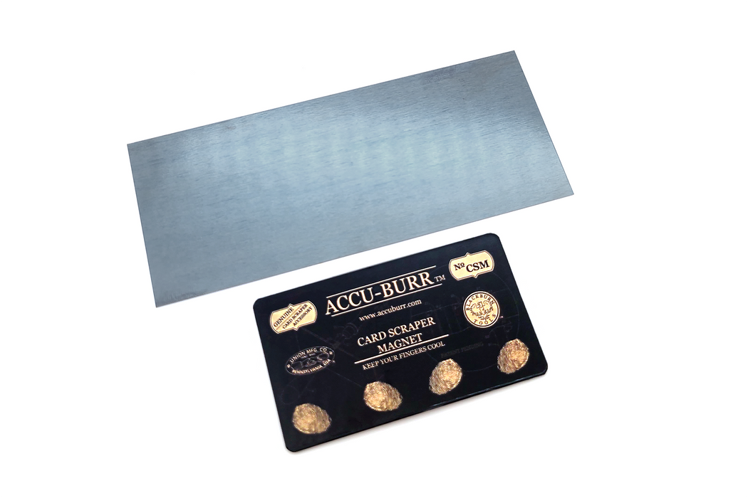 Accu-Burr™ Ground Edge Card Scrapers 2-1/2" x 6" x .025" Blued Spring Steel (DCE)