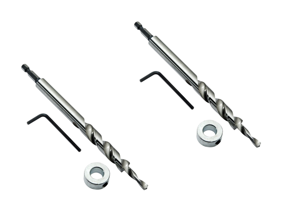 Armor 3/8" Quick-Change Drill Bit, Stop Collar, and Allen Wrench - 2 Pack